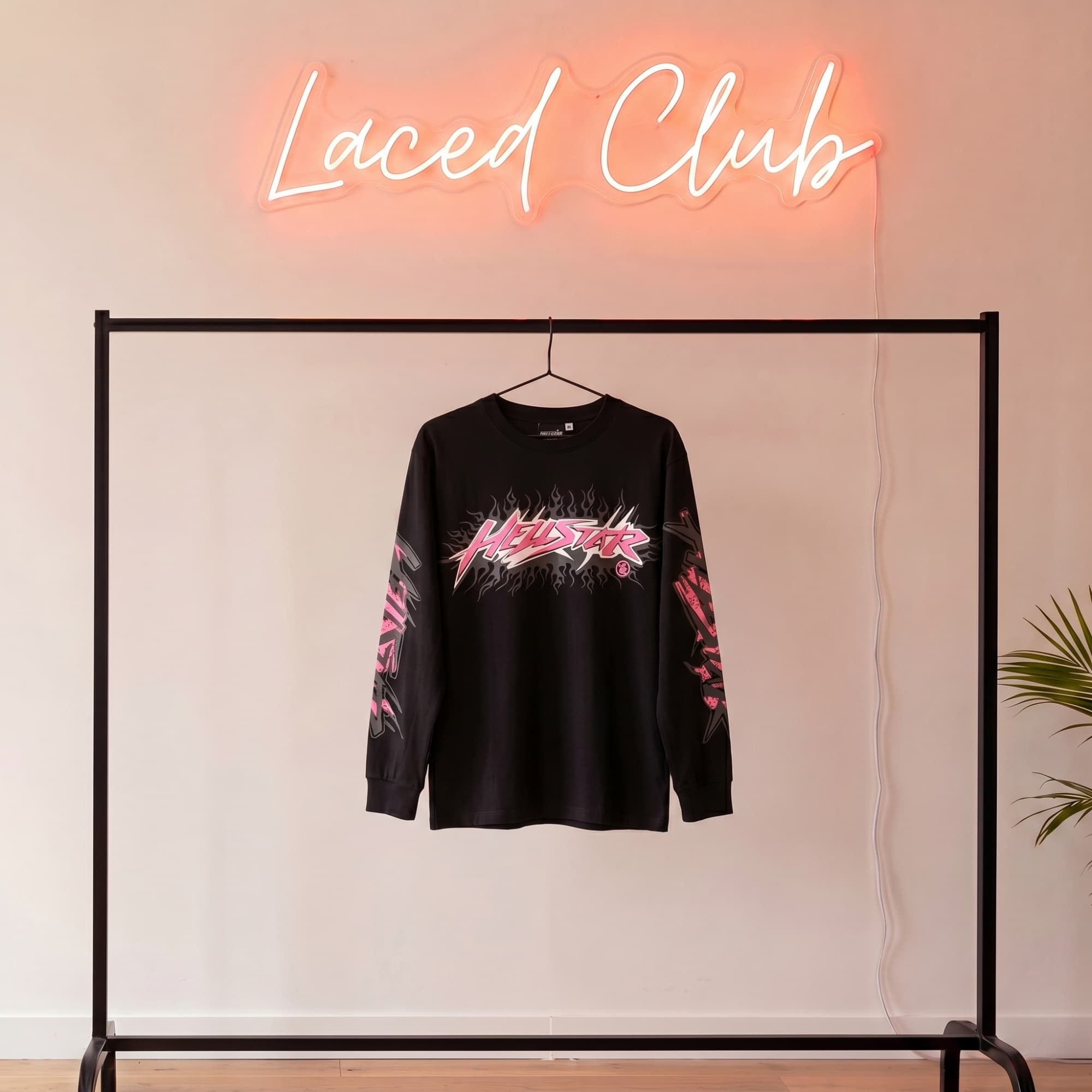 Hellstar Future Flame Longsleeve — Black/Pink