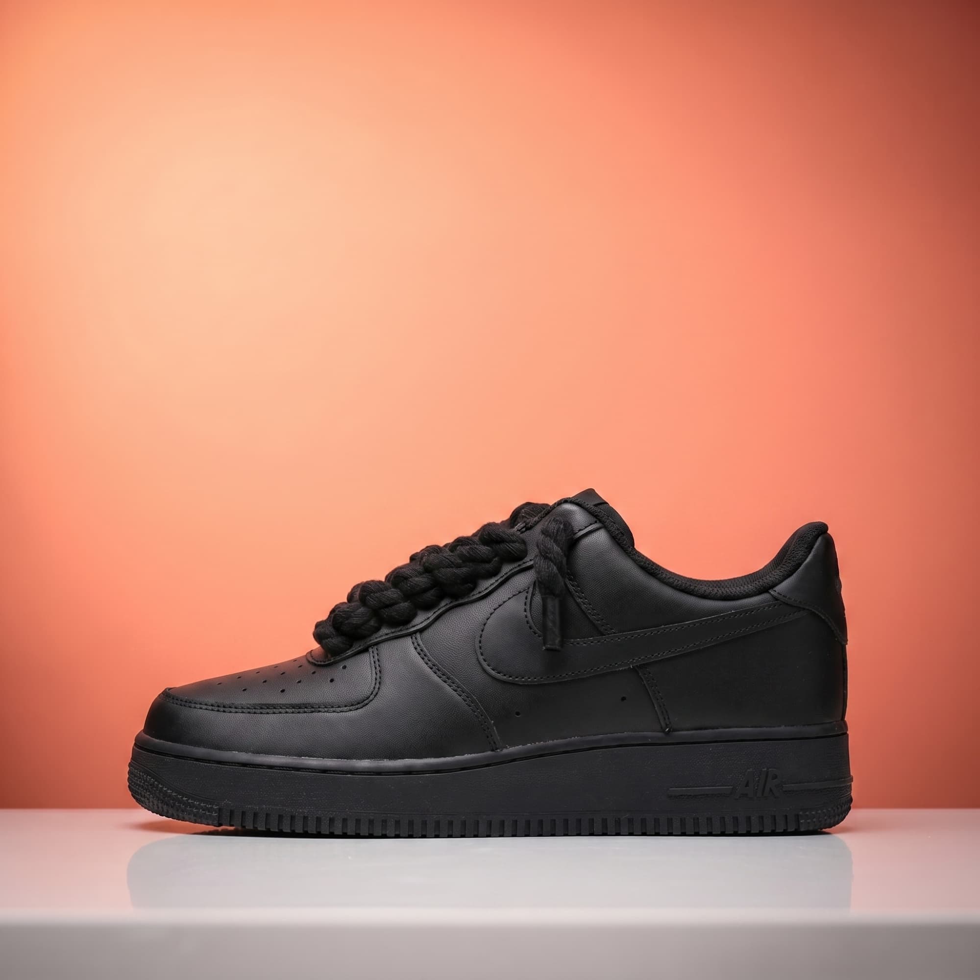 Nike Air Force 1 Rope — Black