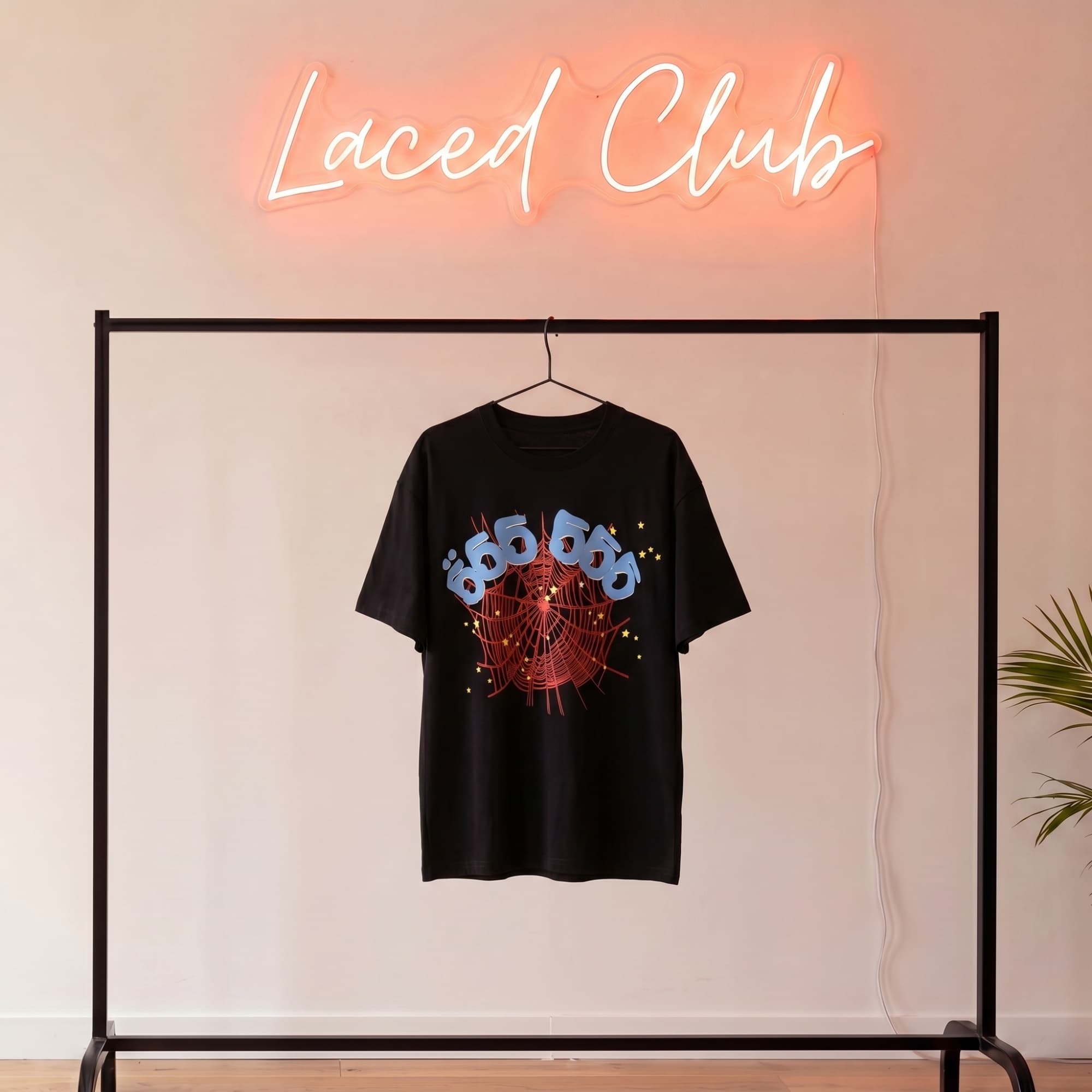 Sp5der Angel Number 555 T-Shirt — Black