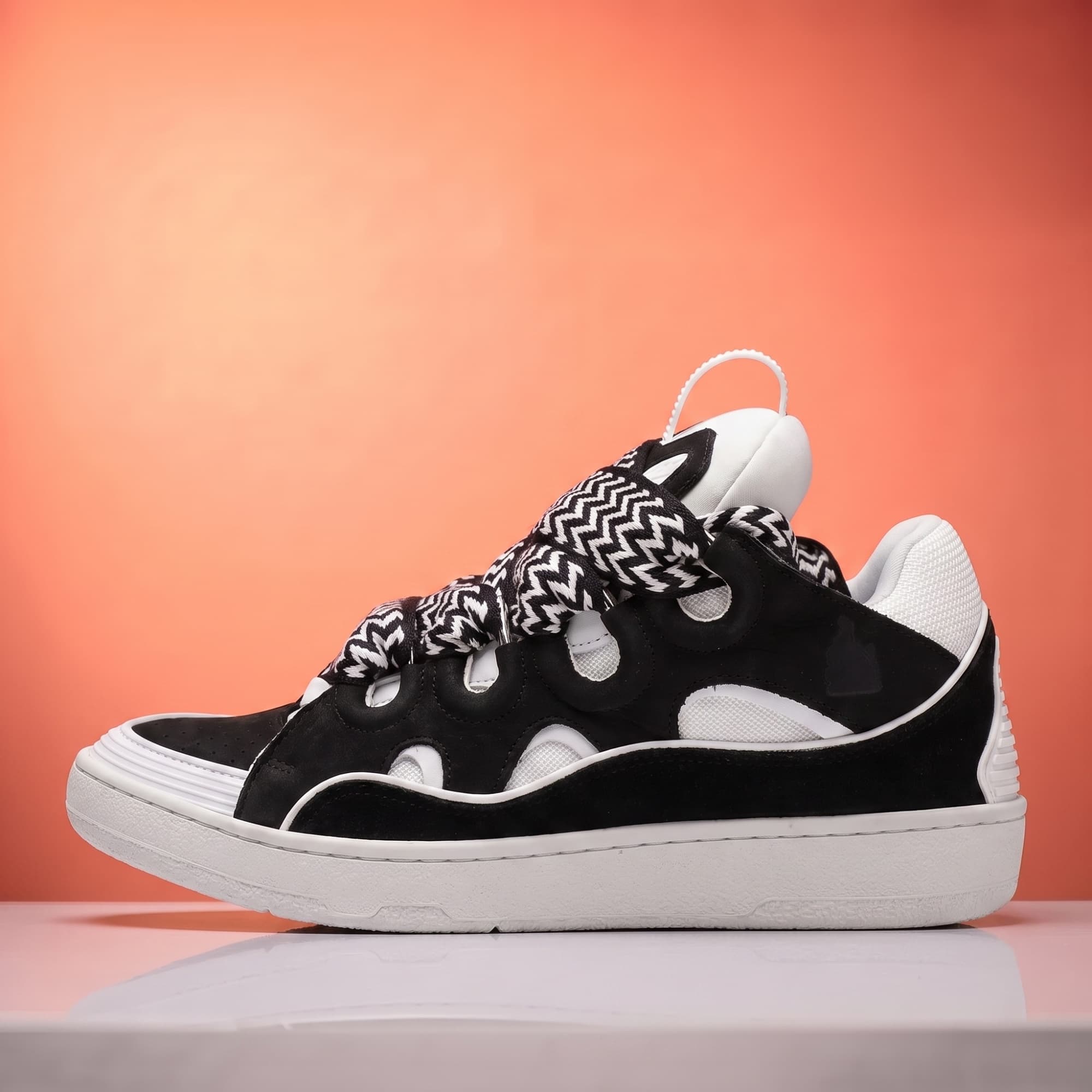Lanvin Leather Curb — Black / White