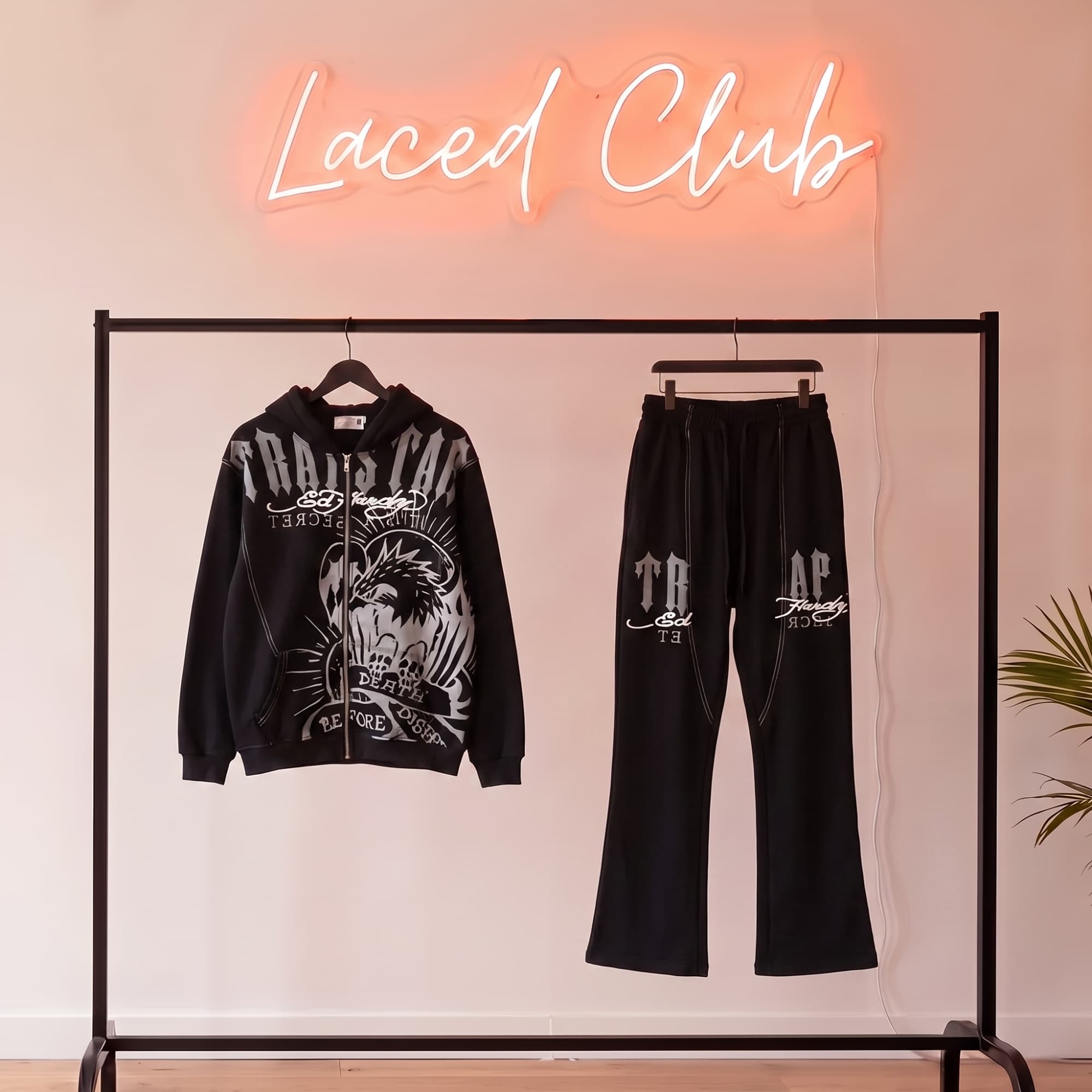 Trapstar x Ed Hardy Tracksuit — Black