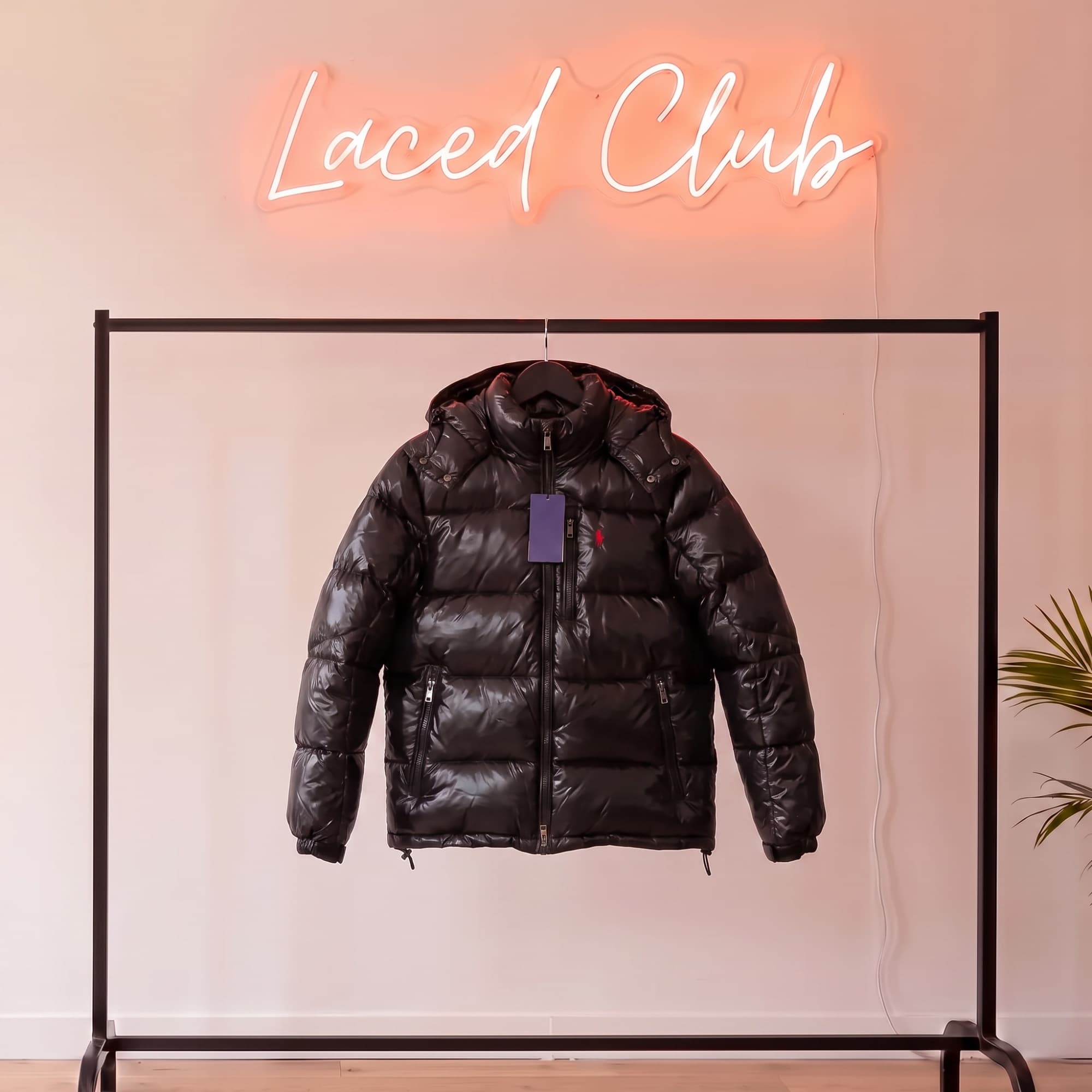 Ralph Lauren Glossy Puffer — Black