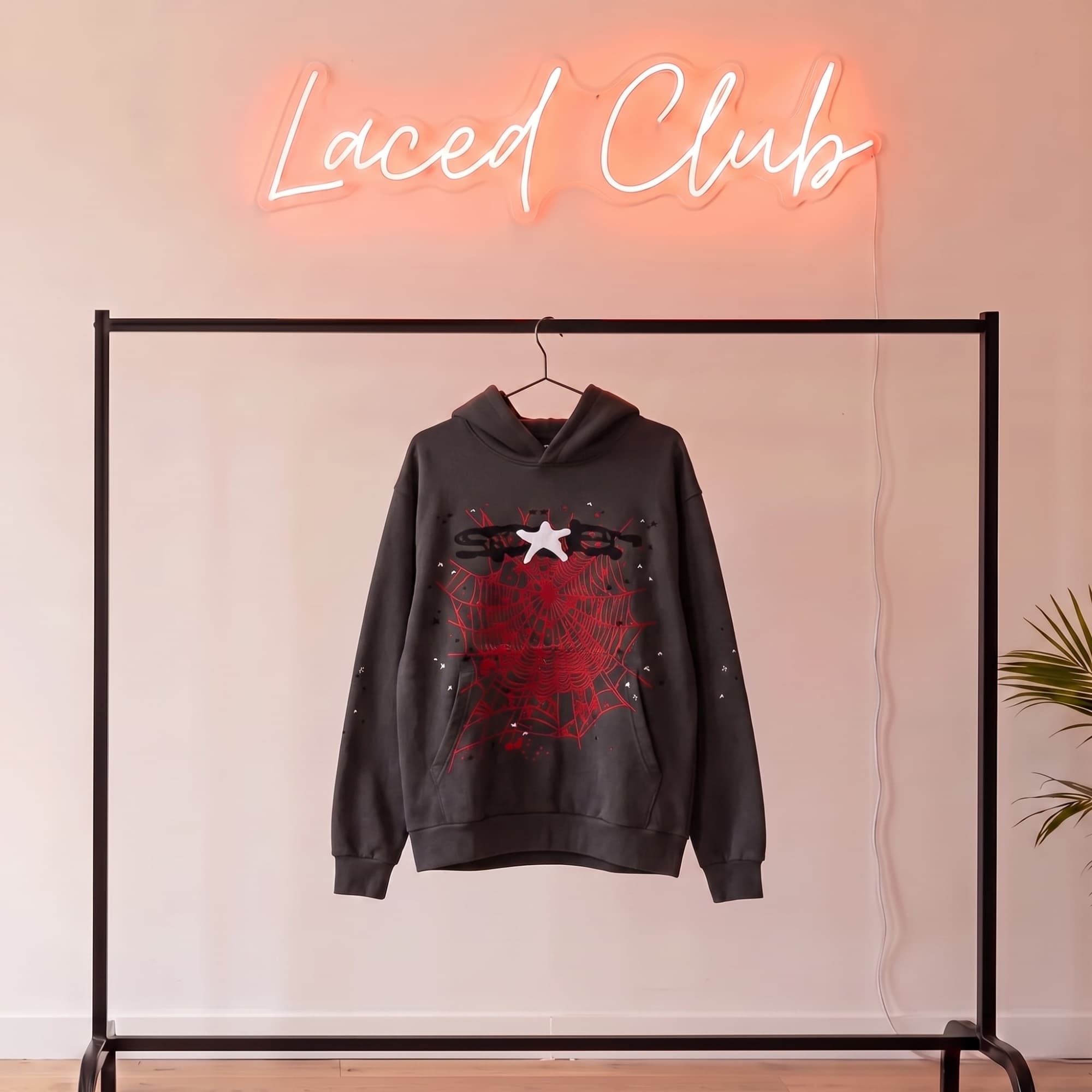 Sp5der Web Hoodie — Black / Red