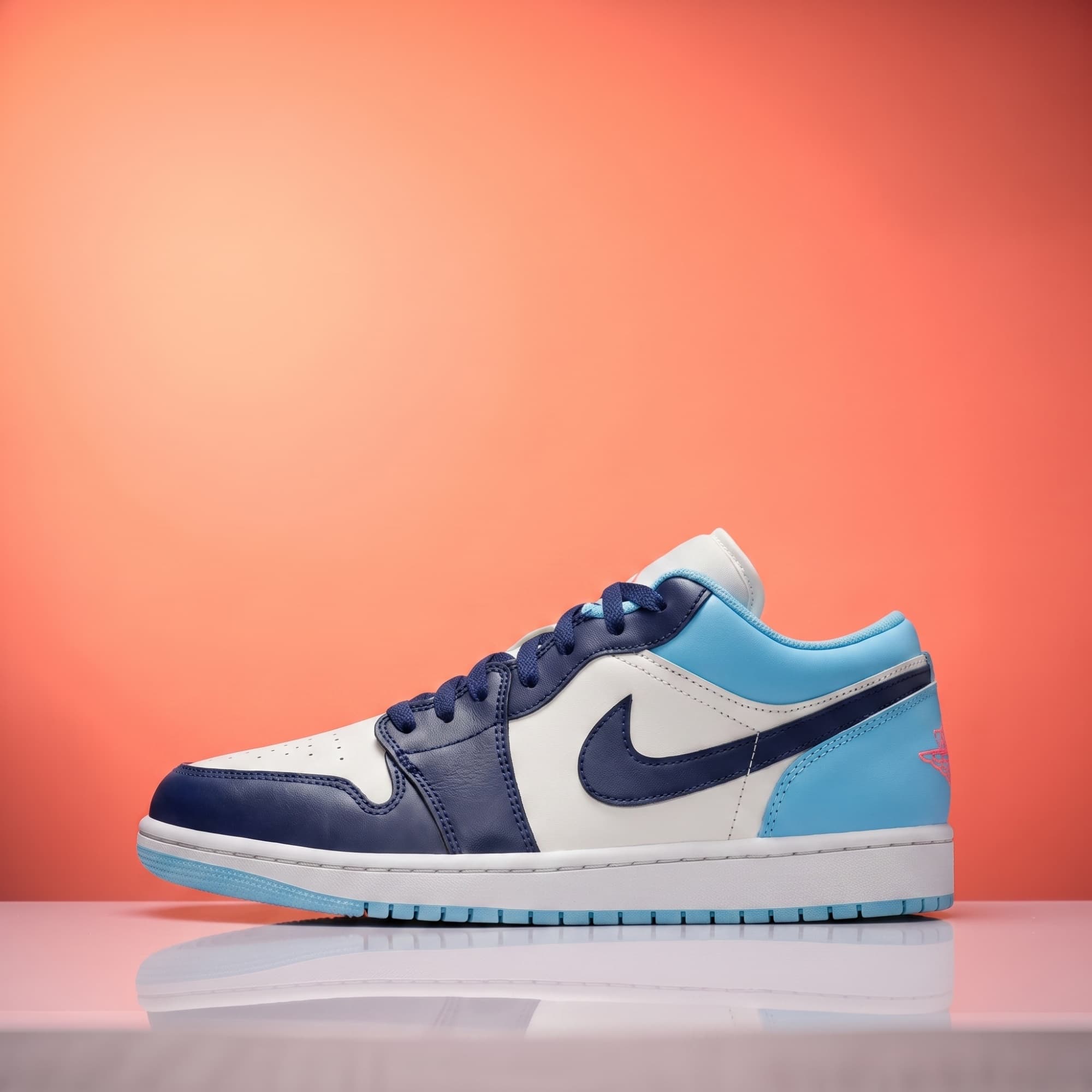 Jordan 1 Low — Navy / Ice Blue